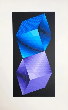Sérigraphie Vasarely - Meta