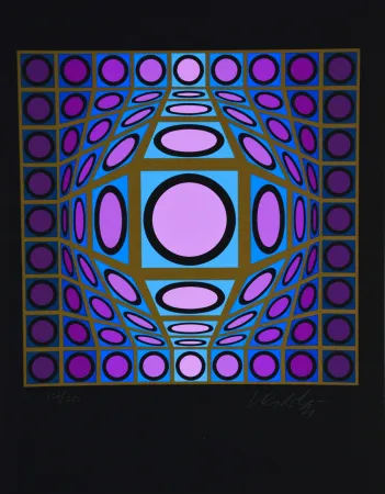 Sérigraphie Vasarely - Microcosmos 