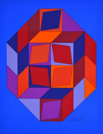Sérigraphie Vasarely - Microcosmos