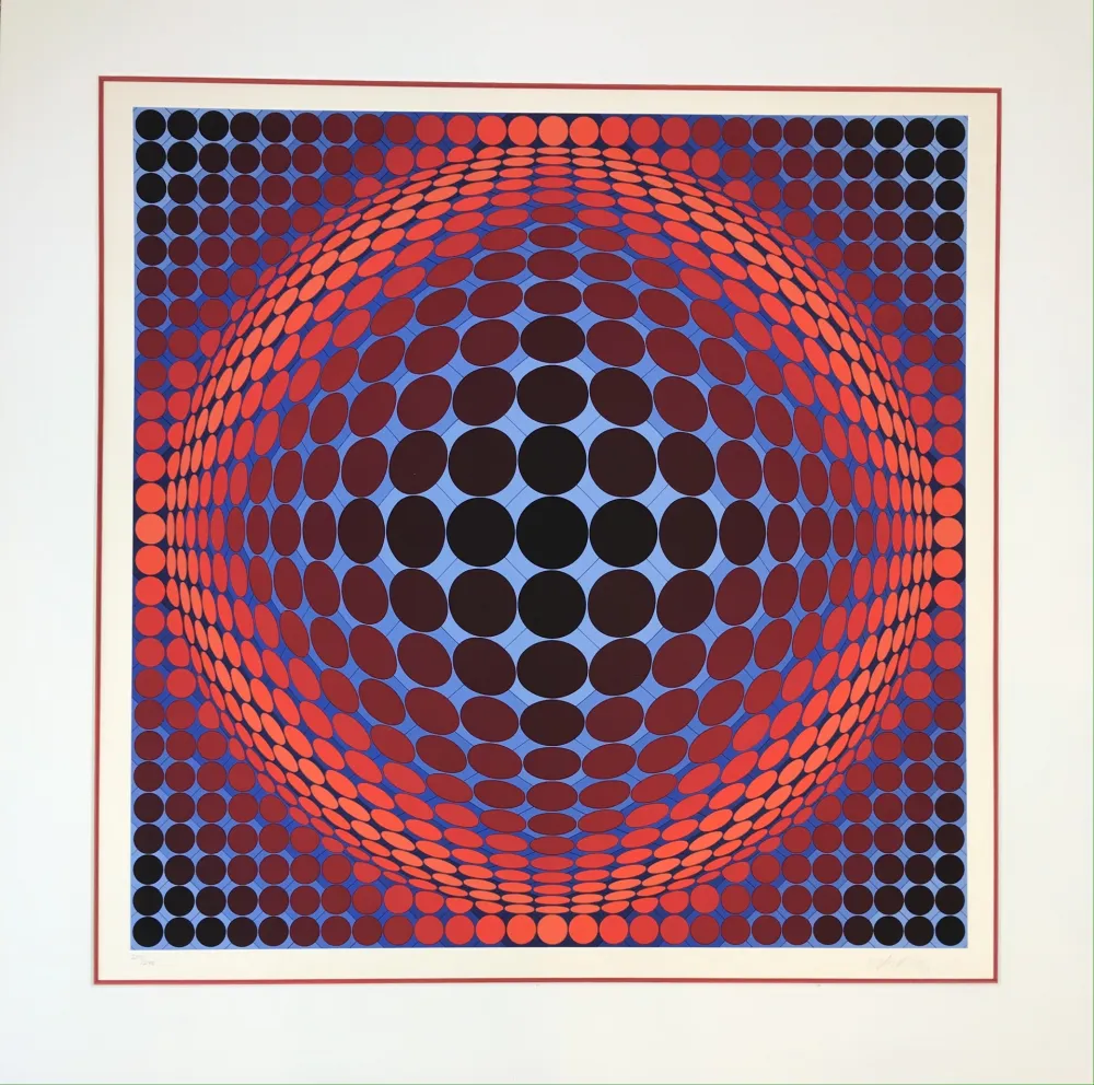 Lithographie Vasarely - Nobel 7