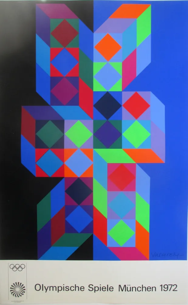 Sérigraphie Vasarely - OL 1972 - original silkscreen 