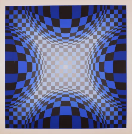 Sérigraphie Vasarely - OND-LZ, 1974