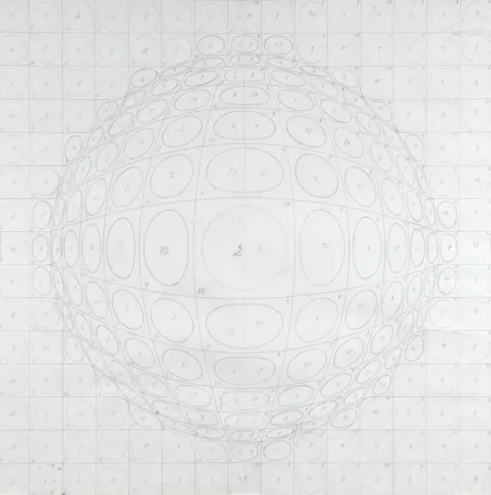 Lithographie Vasarely - Pattern for a silk print