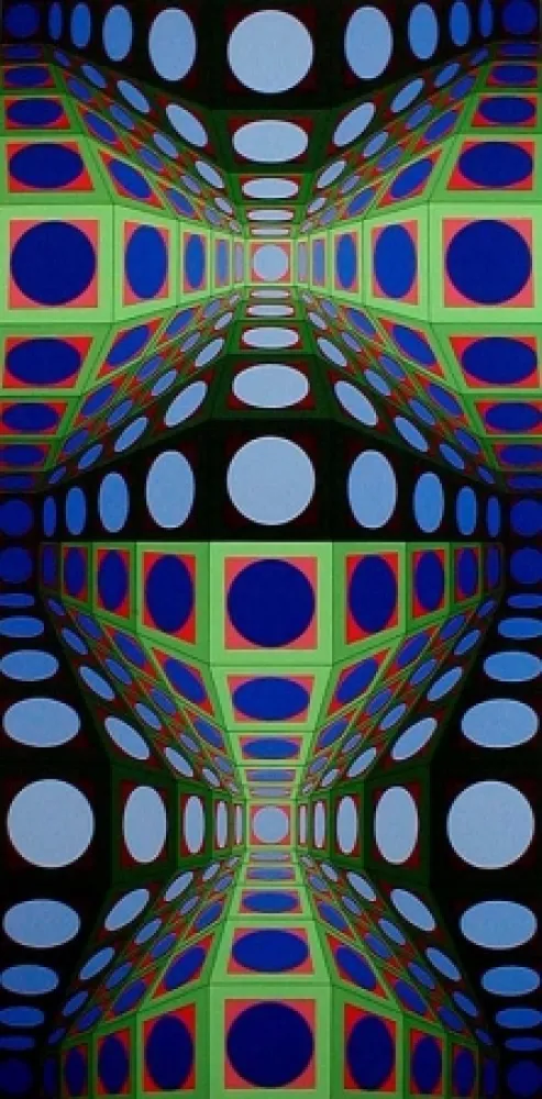Sérigraphie Vasarely - Pava