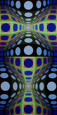 Sérigraphie Vasarely - Pava