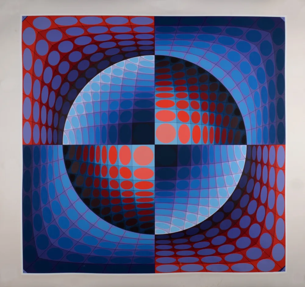 Sérigraphie Vasarely - Relat, 1978