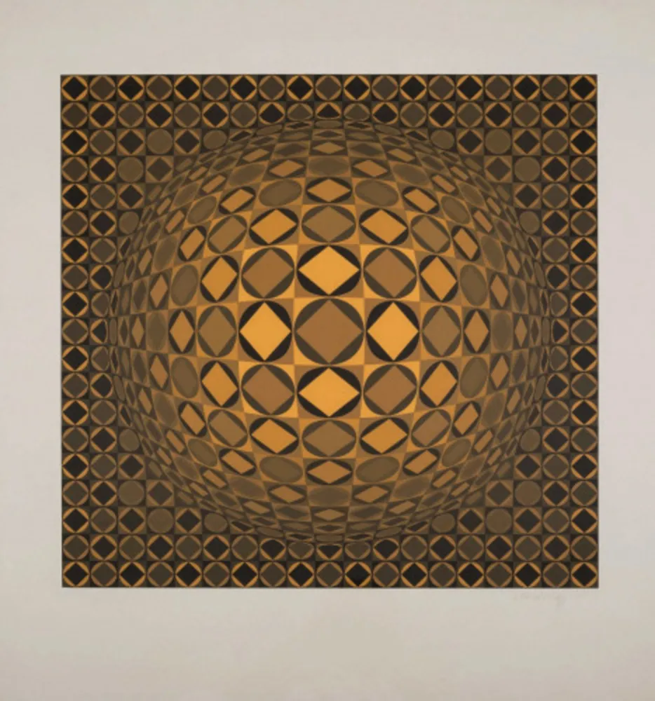Sérigraphie Vasarely - Sann (Benavides 891)