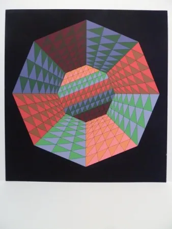 Sérigraphie Vasarely - Sans titre