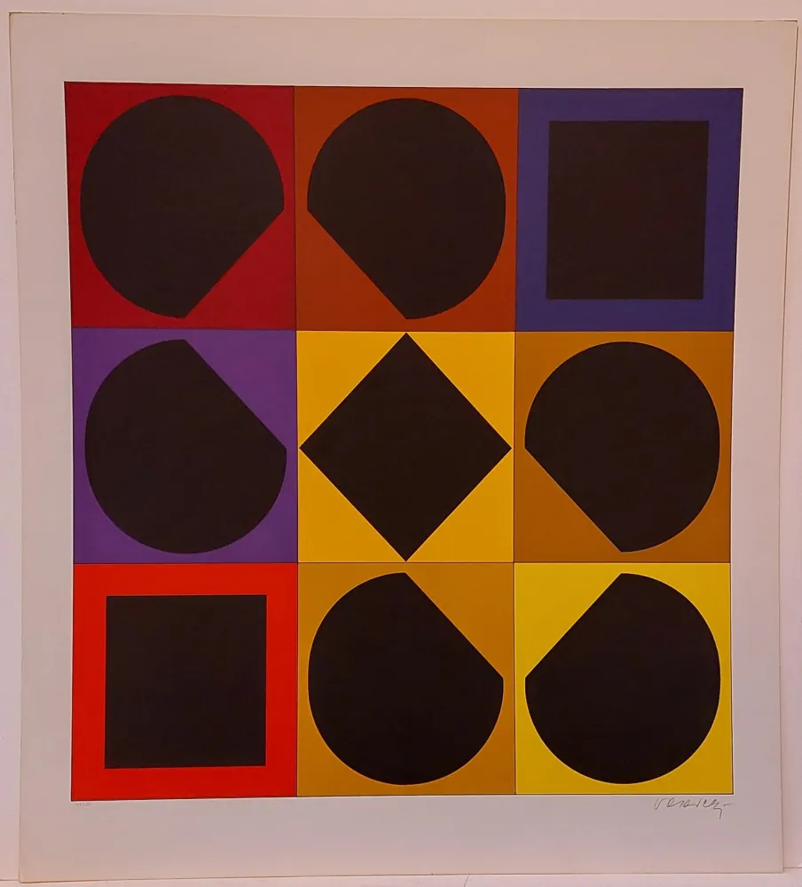 Sérigraphie Vasarely - Topaze