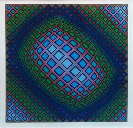 Sérigraphie Vasarely - UNKNOWN TITLE