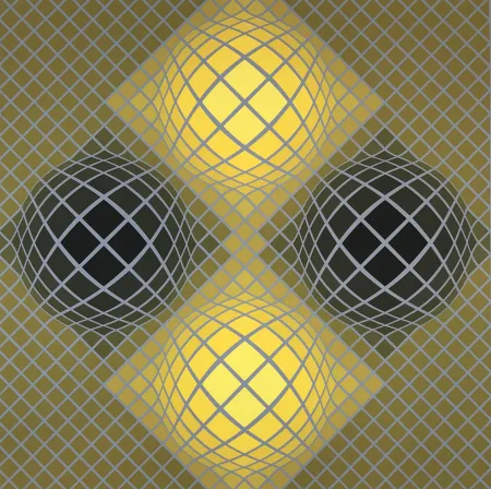 Sérigraphie Vasarely - Untitled 