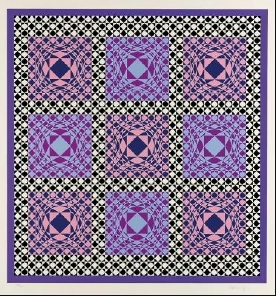 Sérigraphie Vasarely - Untitled