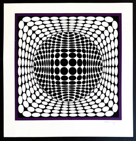 Sérigraphie Vasarely - Victor Vasarely (1906–1997) - Tea-Ur NB - Color silkscreen on paper - 1984