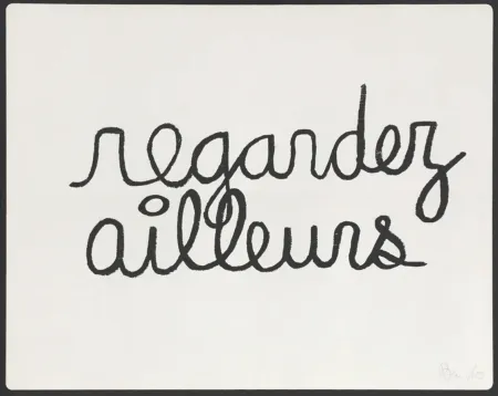 Lithographie Vautier - Regardez ailleurs