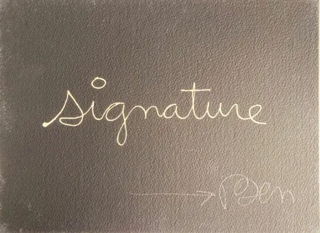 Sérigraphie Vautier - Signature