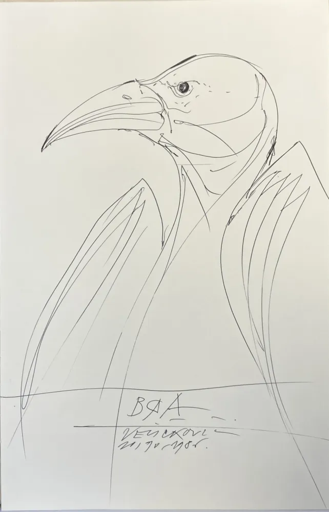 Aucune Technique Velickovic - Dessin au stylo bille, 1986. 