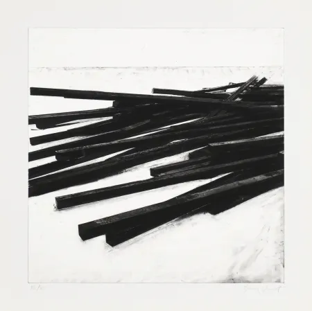 Sérigraphie Venet - Lignes droites / désordre 03
