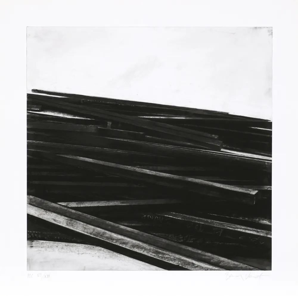 Sérigraphie Venet - Lignes droites / désordre 04