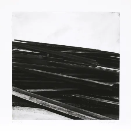 Sérigraphie Venet - Lignes droites / désordre 04