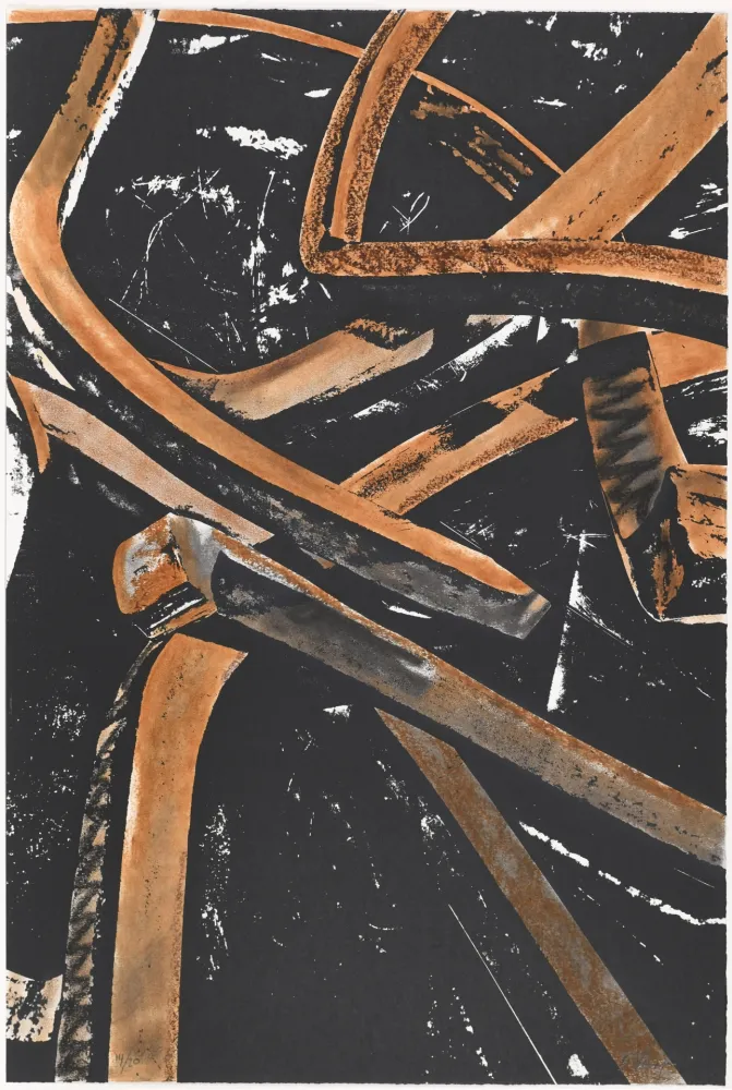 Sérigraphie Venet - Untitled III (Combinaison aléatoire de lignes indéterminées)