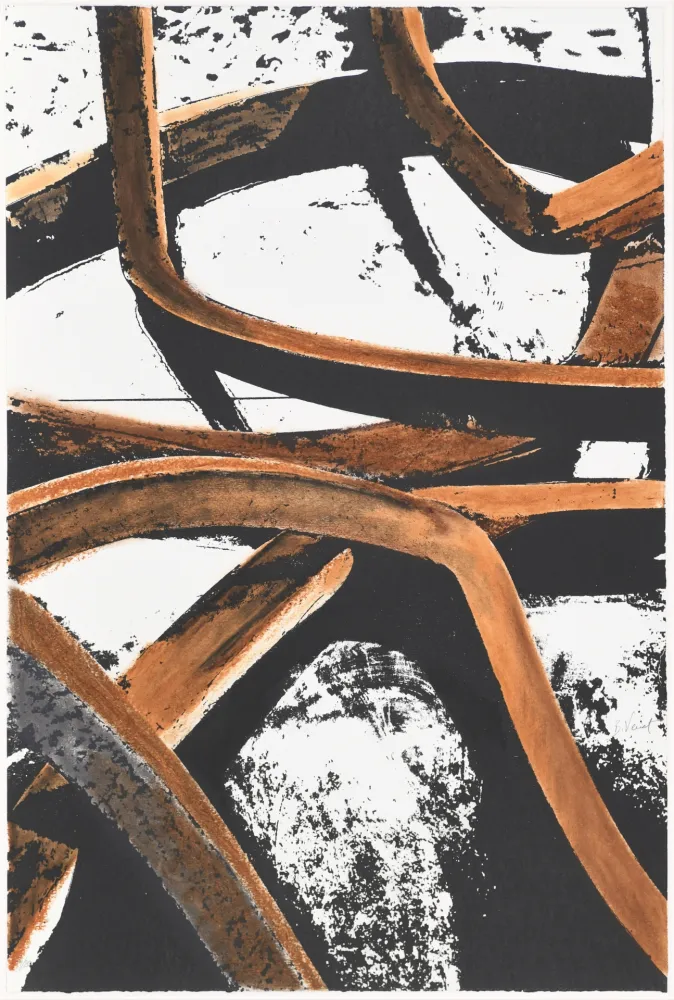 Sérigraphie Venet - Untitled IX (Combinaison aléatoire de lignes indéterminées)