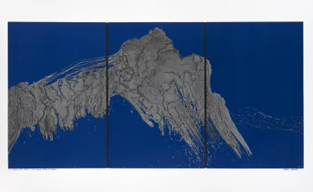 Sérigraphie Verdier - Montagne Sainte-Victoire, depuis le plateau de Bibémus, la nuit