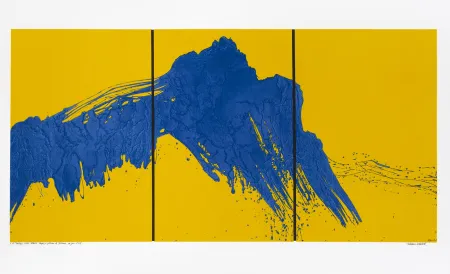 Sérigraphie Verdier - Montagne Sainte-Victoire, depuis le plateau de Bibémus, un jour d'été