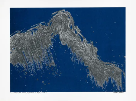 Sérigraphie Verdier - Montagne Sainte-Victoire, des Venturiers au Cengle, la nuit