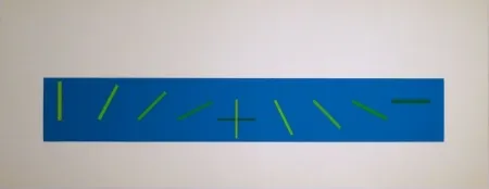 Sérigraphie Vieira - Croisement de directions opposées : 7 condictions de saturation chromatique