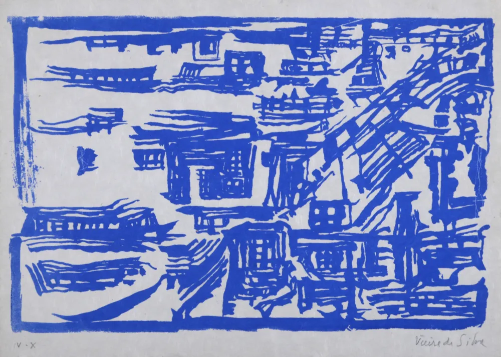 Sérigraphie Vieira Da Silva - Composition, 1959 - Hand-signed
