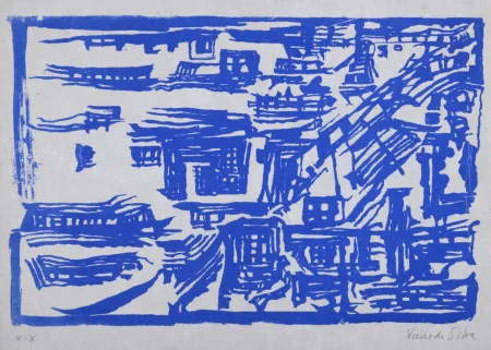 Sérigraphie Vieira Da Silva - Composition, 1959 - Hand-signed