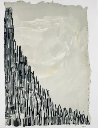 Lithographie Vieira Da Silva - Élégie pour Georges Pompidou 