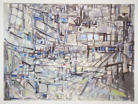 Héliogravure Vieira Da Silva - La verrière - 1953