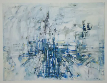 Héliogravure Vieira Da Silva - Midi - 1958
