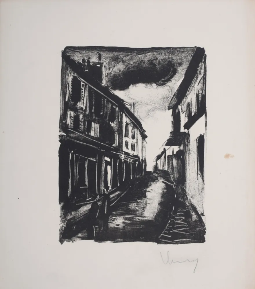 Lithographie Vlaminck - Les Hommes Abandonnés, 1927