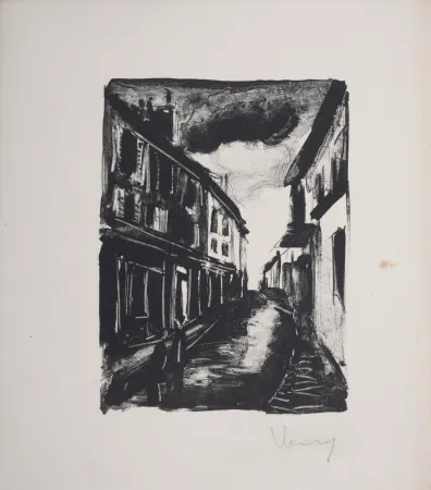 Lithographie Vlaminck - Les Hommes Abandonnés, 1927