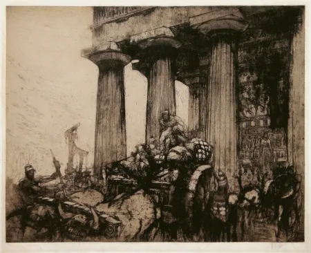 Gravure Walcot - Sack of a Sicilian Temple