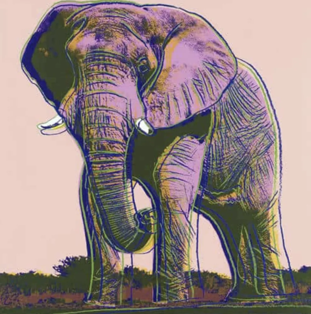 Sérigraphie Warhol - African Elephant (FS II.293)