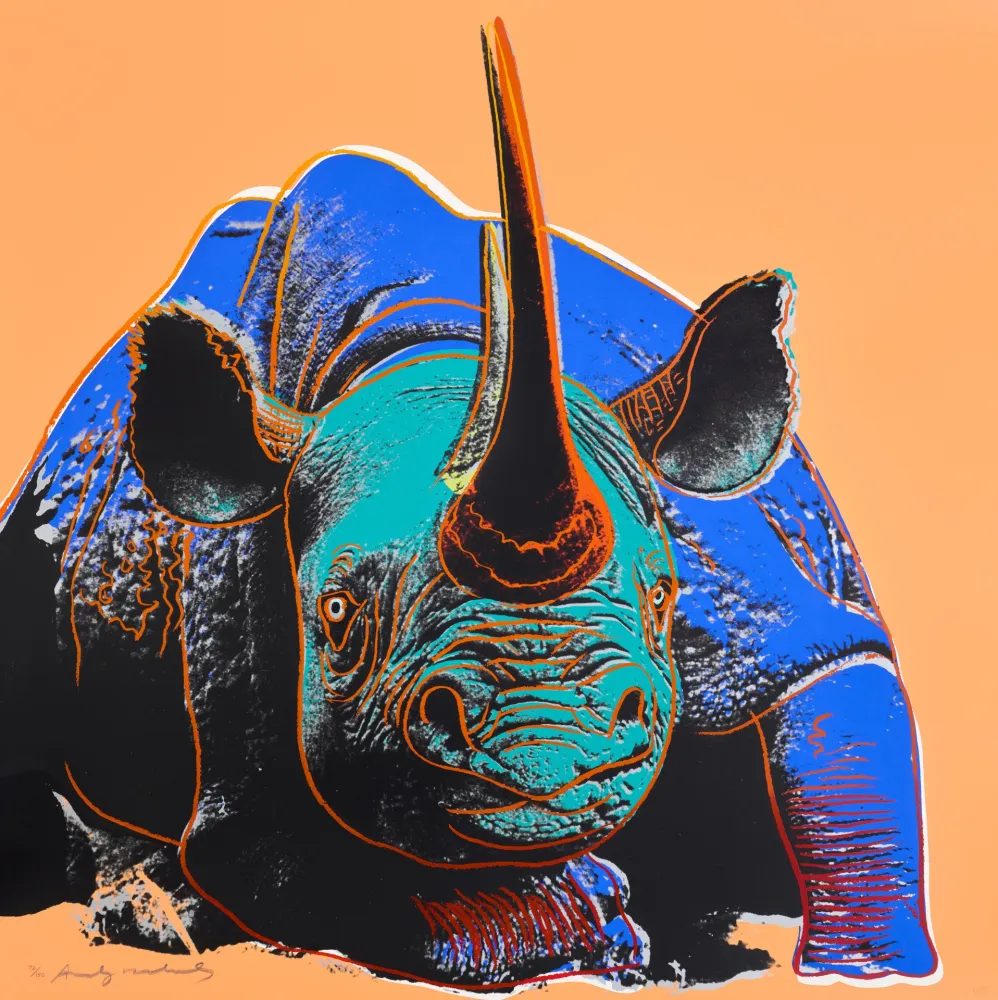 Sérigraphie Warhol - Black Rhinoceros