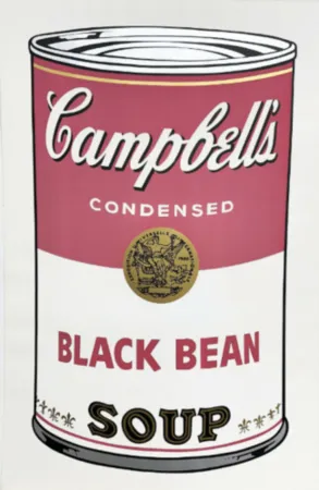Sérigraphie Warhol - Campbell's Soup Can I: Black Bean