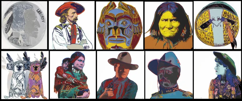 Sérigraphie Warhol - Cowboys and Indians Complete Portfolio (FS II.377 - FS II.386)