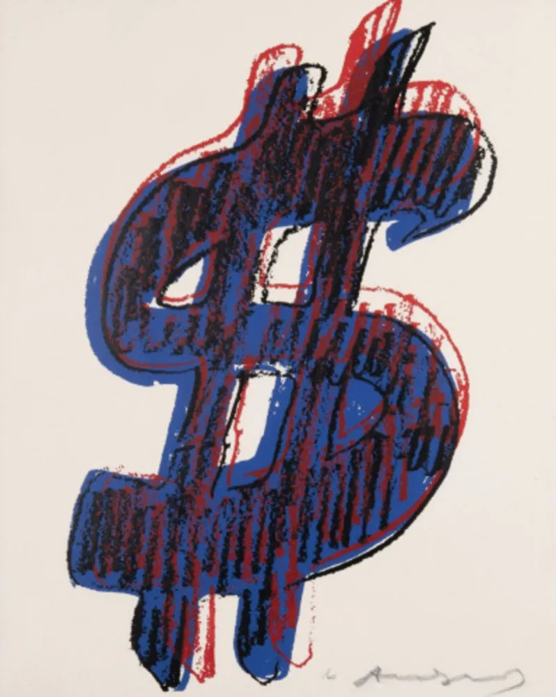 Sérigraphie Warhol - Dollar Sign