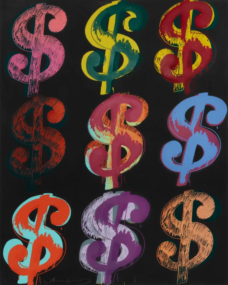 Sérigraphie Warhol -   Dollar Sign (9)