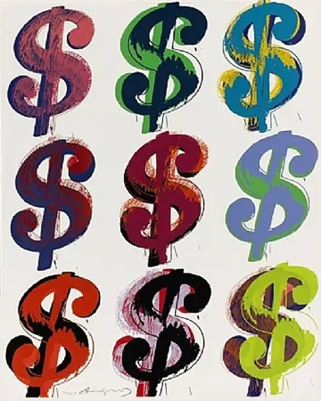 Sérigraphie Warhol - Dollar Sign (9) FS II.286