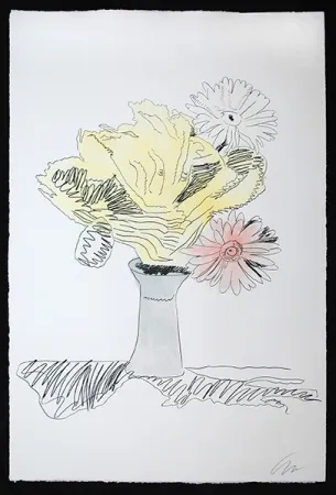 Sérigraphie Warhol - Flowers (Hand-Colored)