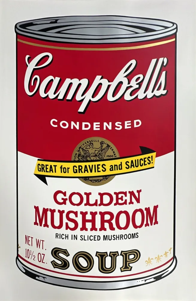 Sérigraphie Warhol - Golden Mushroom (from Campbell's Soup II)