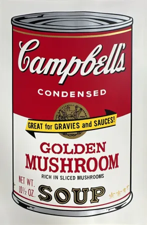 Sérigraphie Warhol - Golden Mushroom (from Campbell's Soup II)