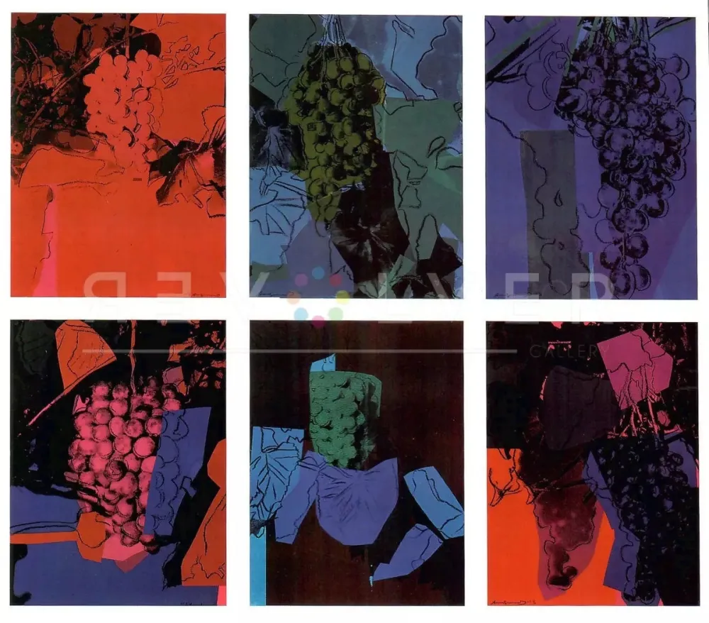 Sérigraphie Warhol - Grapes Complete Portfolio