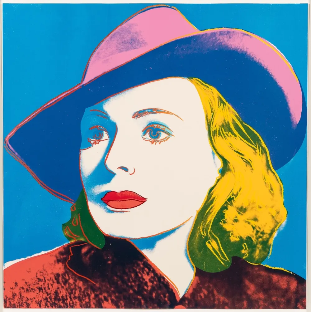 Sérigraphie Warhol - Ingrid Bergman with hat