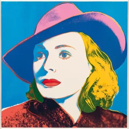 Sérigraphie Warhol - Ingrid Bergman with hat